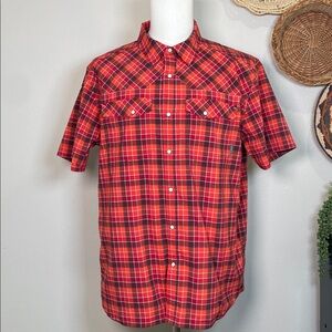 Stio Men's Snap Up Short Sleeve Lightweight Jackson Hole Wyoming Size X-Large